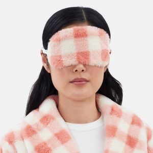 Apparis faux fur and satin eye sleep mask